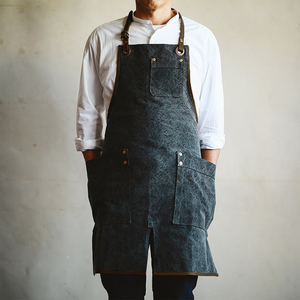 炭染め / 15.2oz Heavy weight / Work Apron N/D