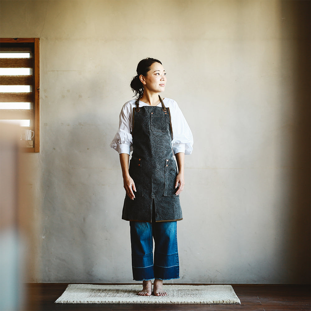 炭染め / 15.2oz Heavy weight / Work Apron N/D