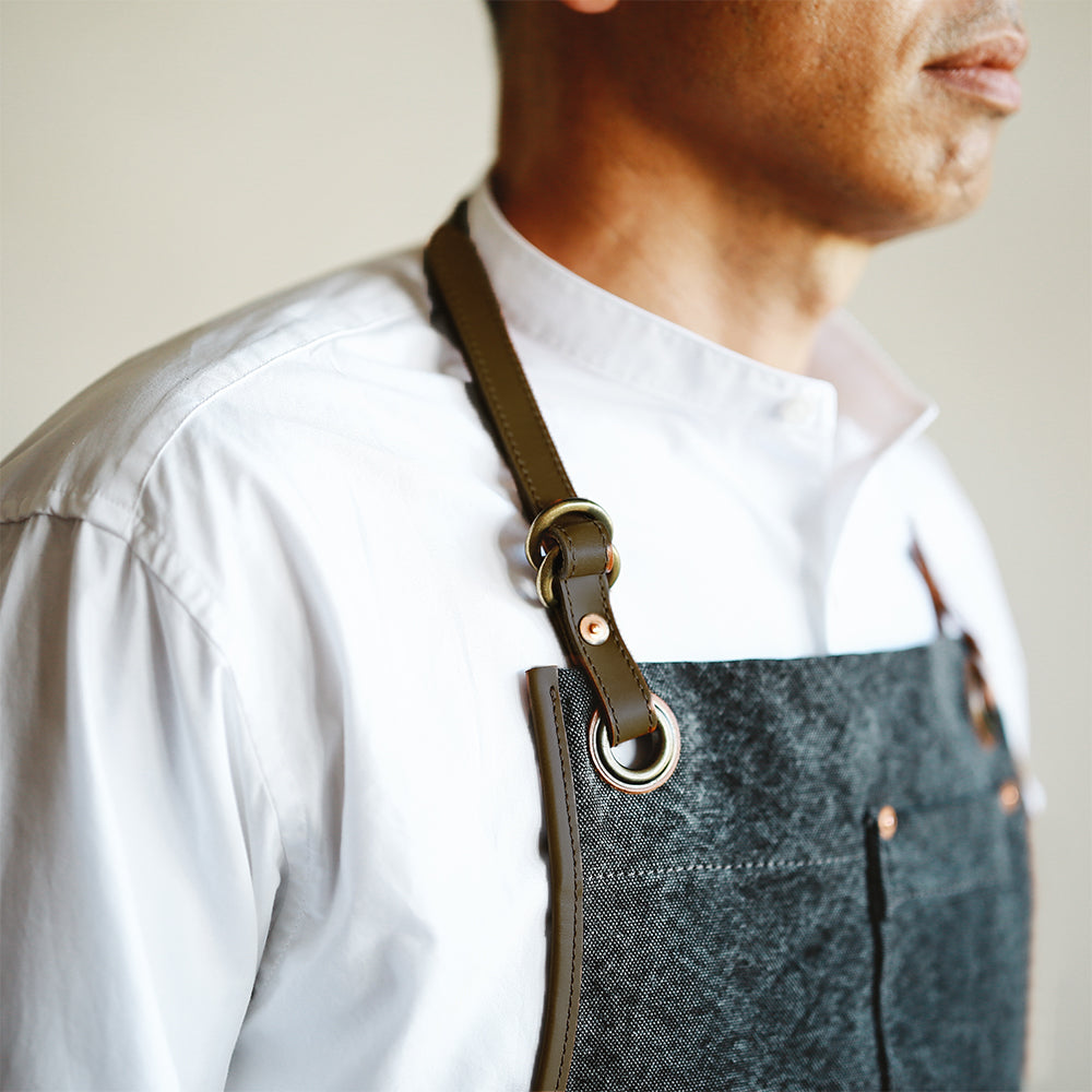 炭染め / 15.2oz Heavy weight / Work Apron N/D