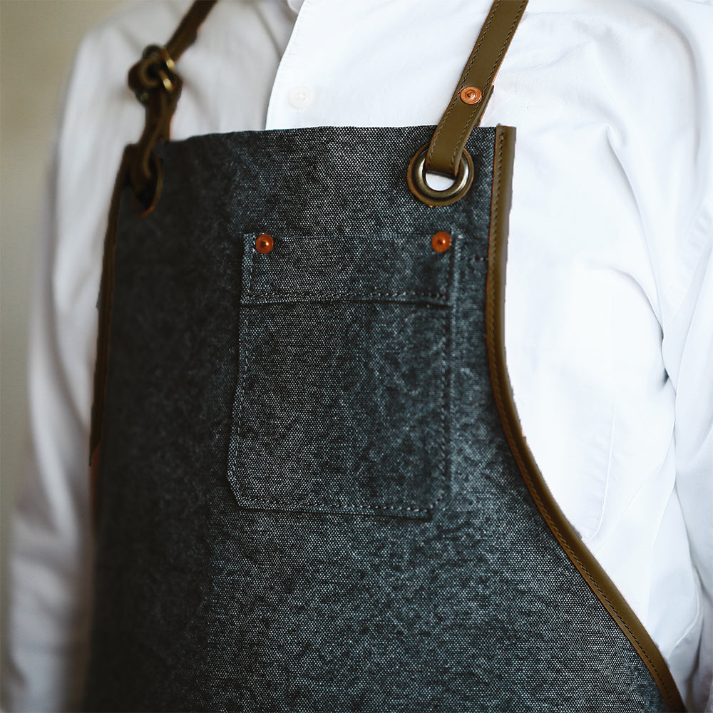 炭染め / 15.2oz Heavy weight / Work Apron N/D